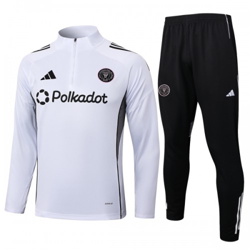 Inter Miami CF Sweat d'Entraînement Quarter-Zip 2025-26 Blanche Inter Miami CF Sweat d'Entraînement Quarter-Zip 2025-26 Blanche